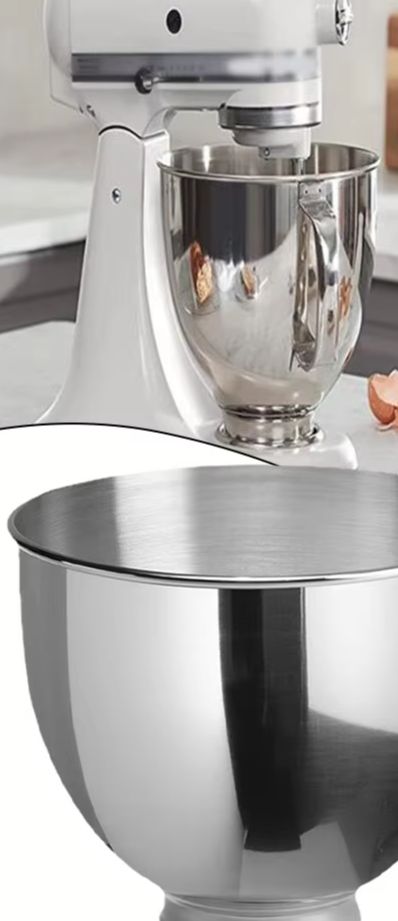 Stand Mixer Bowl - Stainless Steel Mixing Bowl 4.5QT 5QT