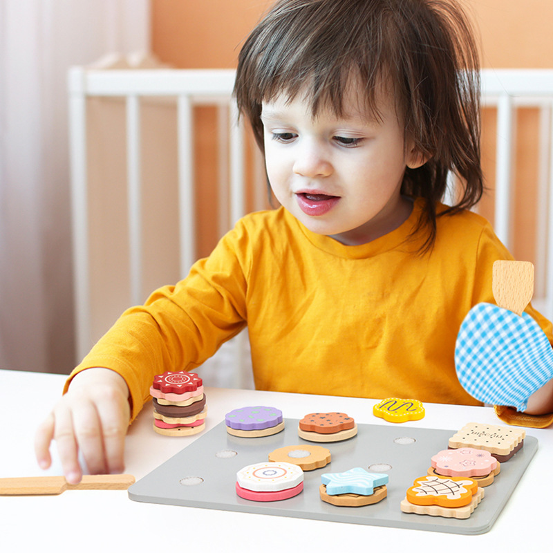 Kitchen Kids Baking Set - Wooden Educational Toy Simulated Biscuit/Cookie Set