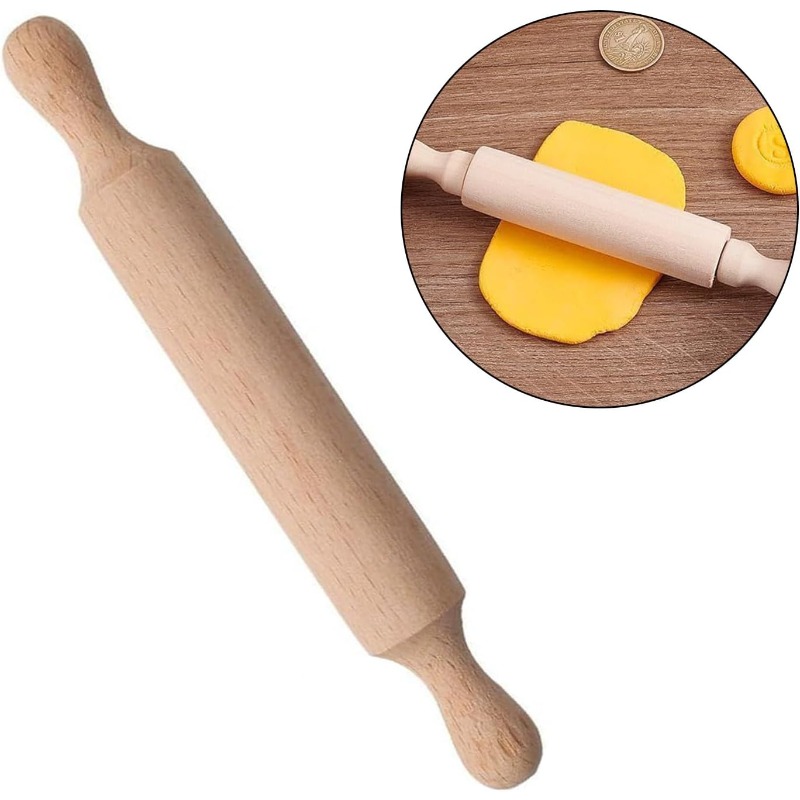Baking Kitchen For Kids - Wooden Mini Rolling Pin for Kids
