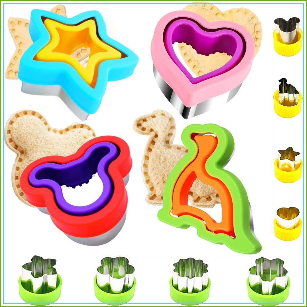 Cookie Cutter Set - Fun Sandwich Cutter & Sealer Set,