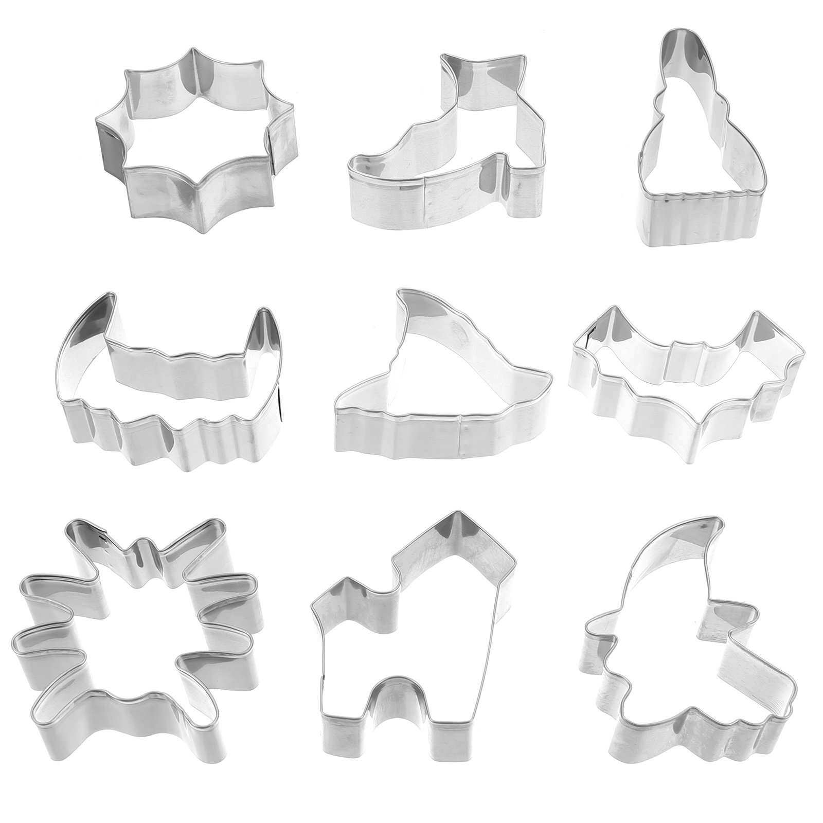Cookie Cutter Set - 9Pcs Food Grade Stainless Steel Cookie