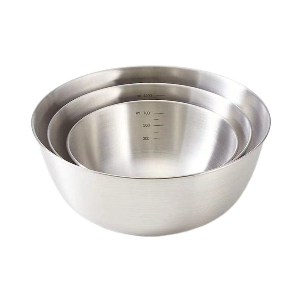 Stand Mixer Bowl - 3pcs Stainless Steel Bowl Set with