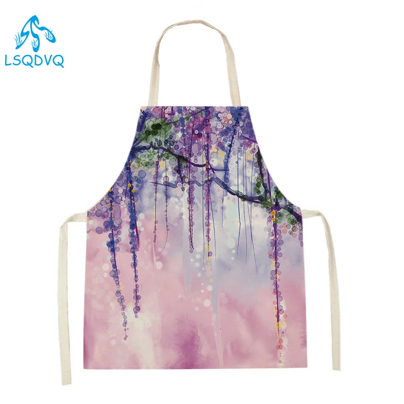Baking Kitchen For Kids - Home Bird Flower Printed Linen Pinafore