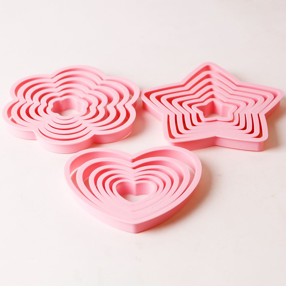 1set/3sets Pink Heart Star Flo - Cookie Cutter Set recensie en prijs