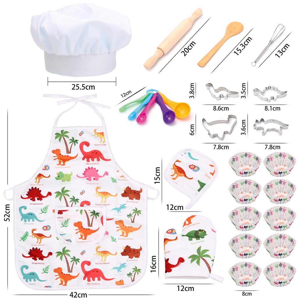 25x Roleplay Kids Chef Costume - Kitchen Kids Baking Set recensie en prijs