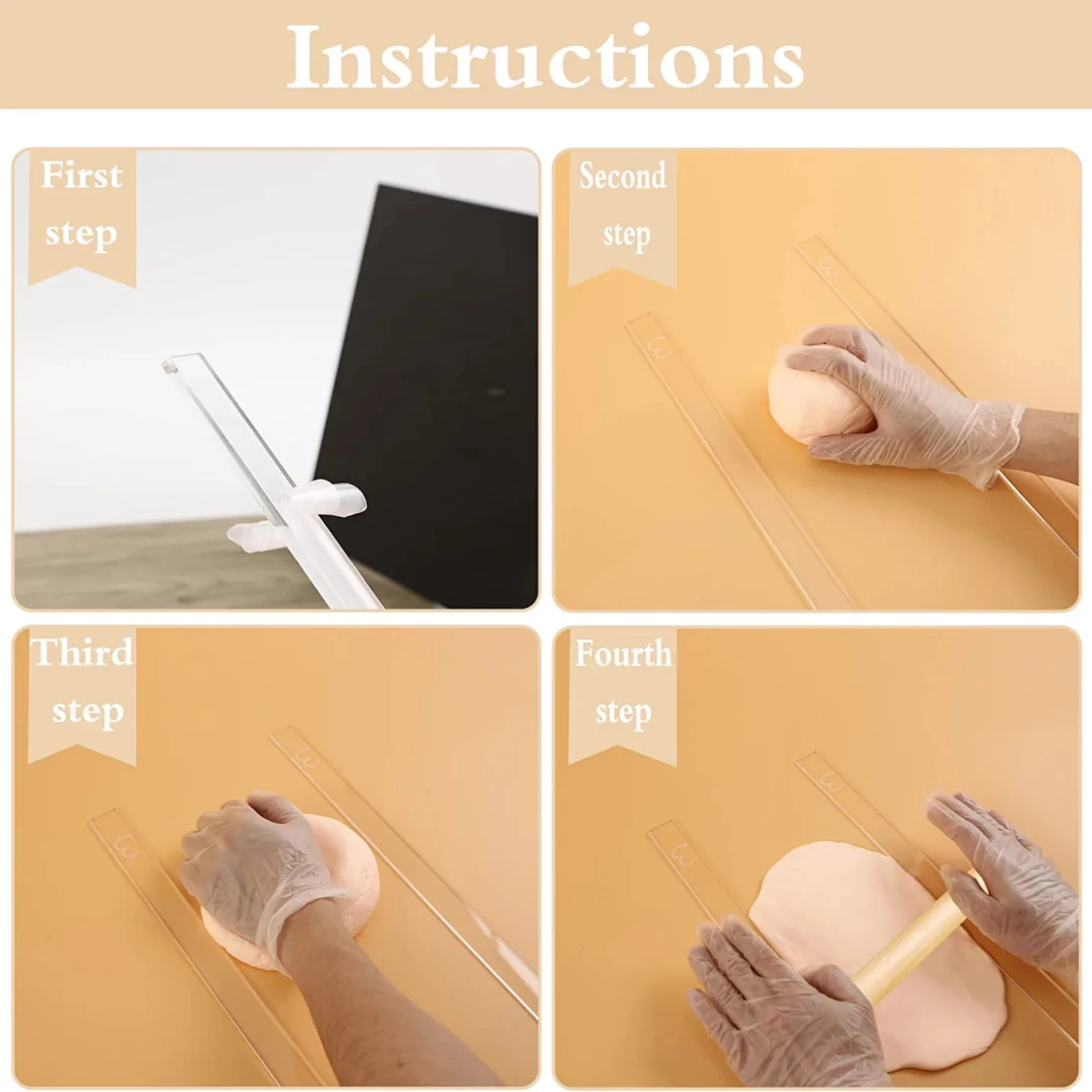 2Pcs Kitchen Depth Guide Fonda - Fondant Smoother Set recensie en prijs