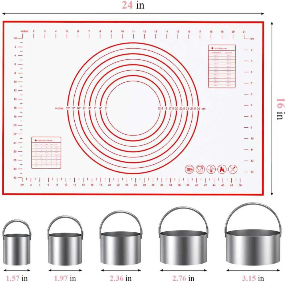 4-Piece Silicone Baking Mat &  - Cookie Cutter Set recensie en prijs