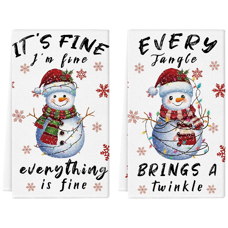 2Pcs, Christmas Snowman Funny  - Kitchen Baking Quotes recensie en prijs