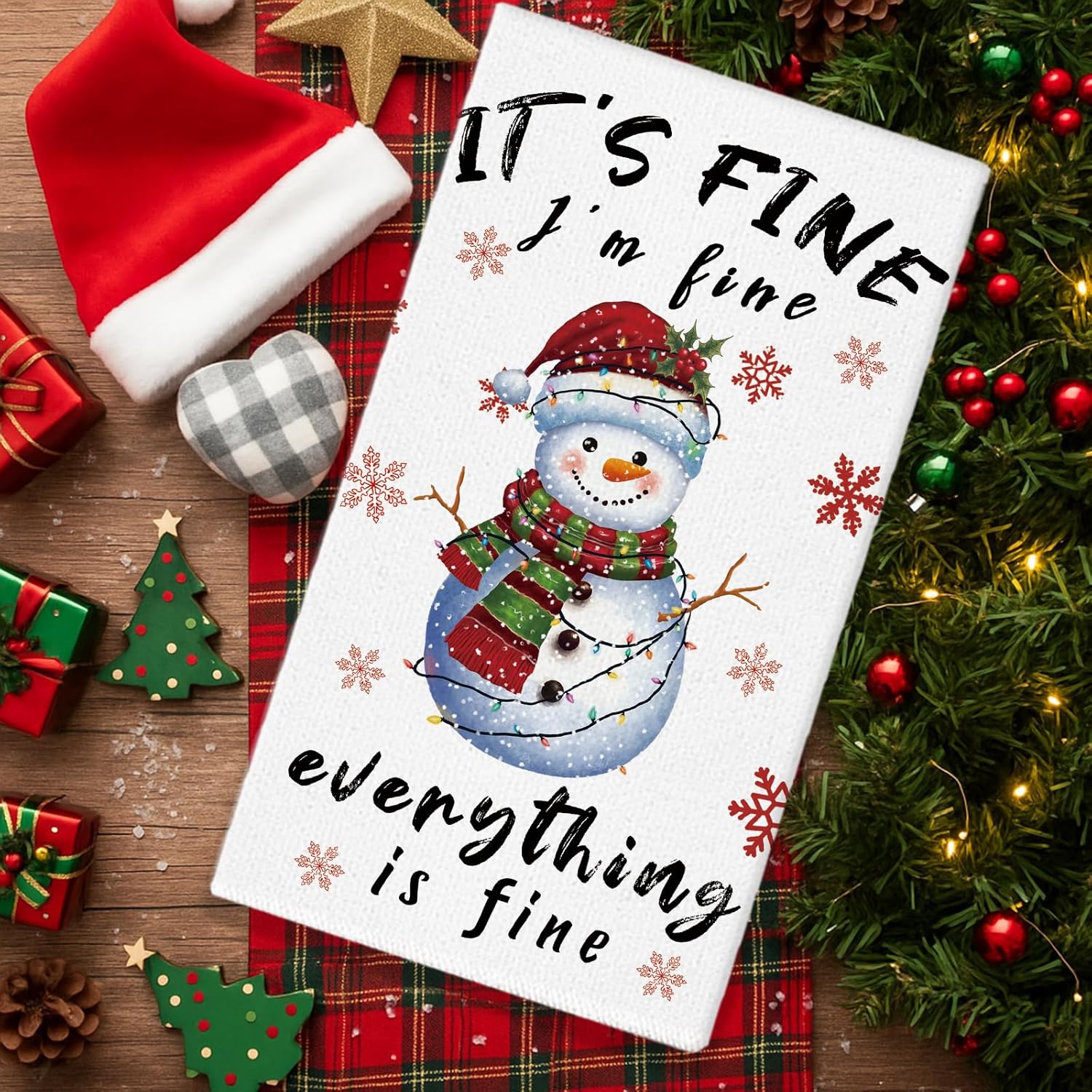 2Pcs, Christmas Snowman Funny  - Kitchen Baking Quotes recensie en prijs