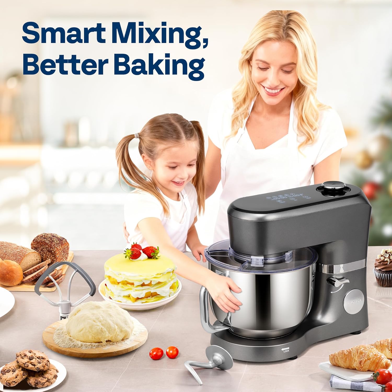 Electric Stand Mixer with 6 Qt - Stand Mixer Bowl recensie en prijs