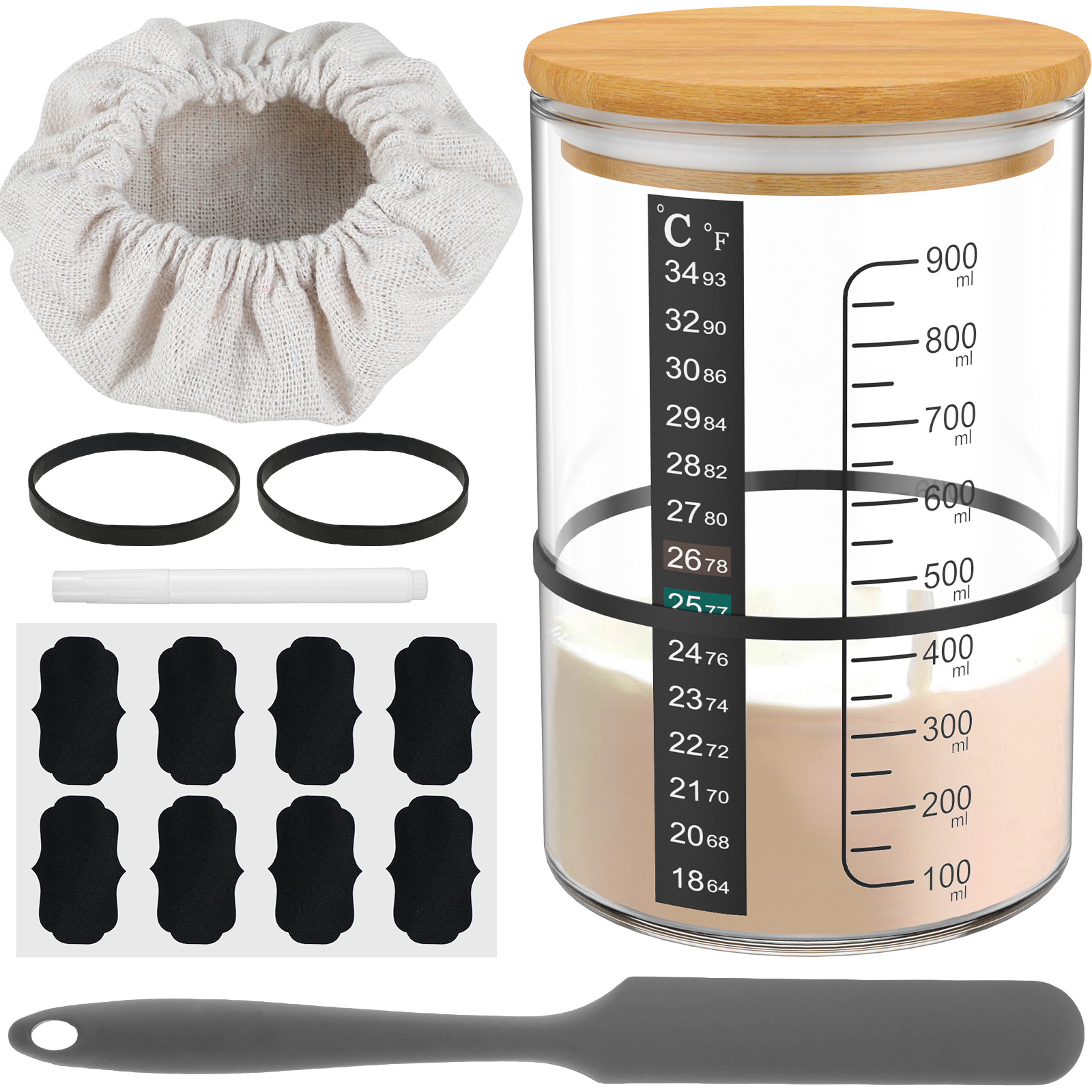 Sourdough Starter Jar 900ml Fe - Kitchen Baking Containers recensie en prijs