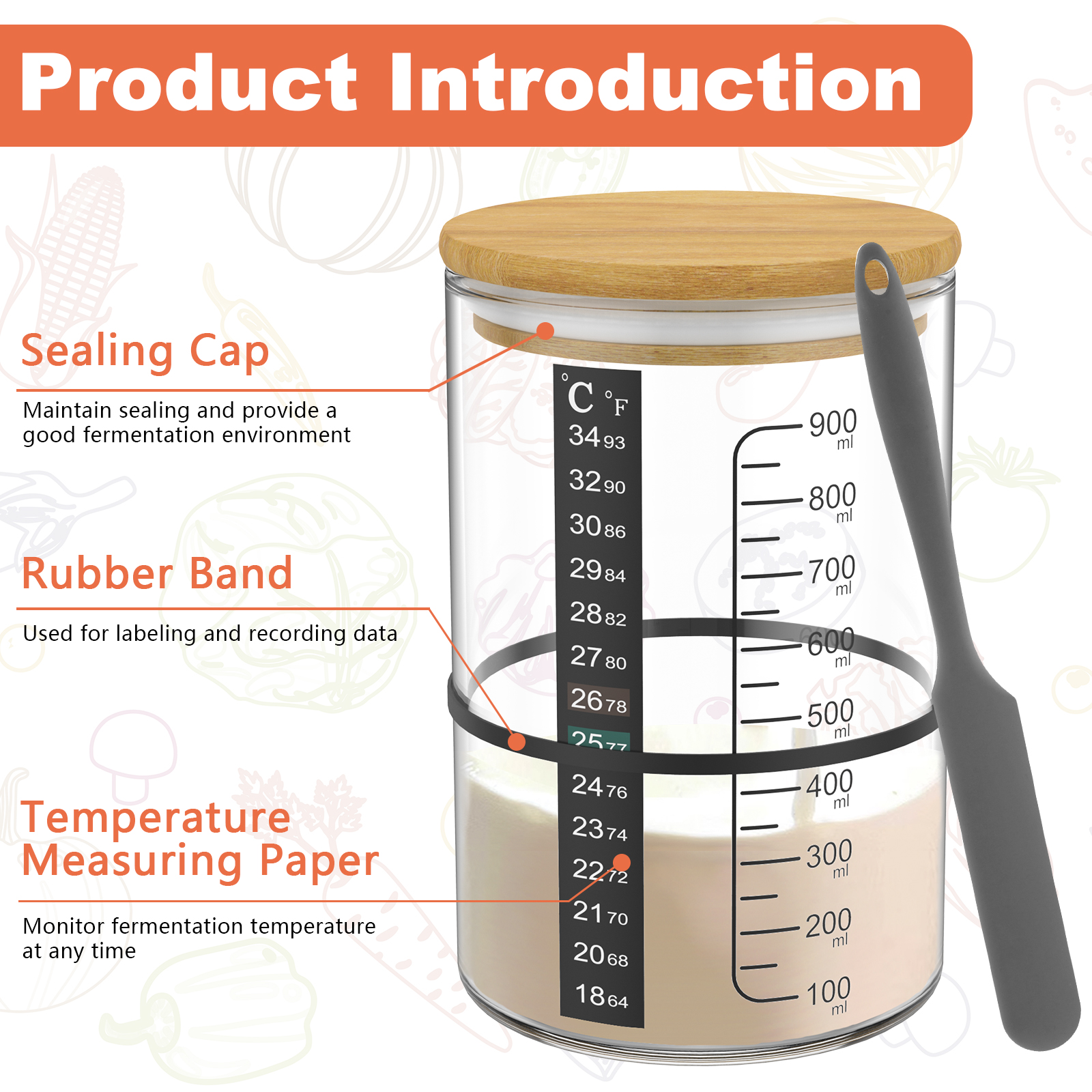 Sourdough Starter Jar 900ml Fe - Kitchen Baking Containers recensie en prijs