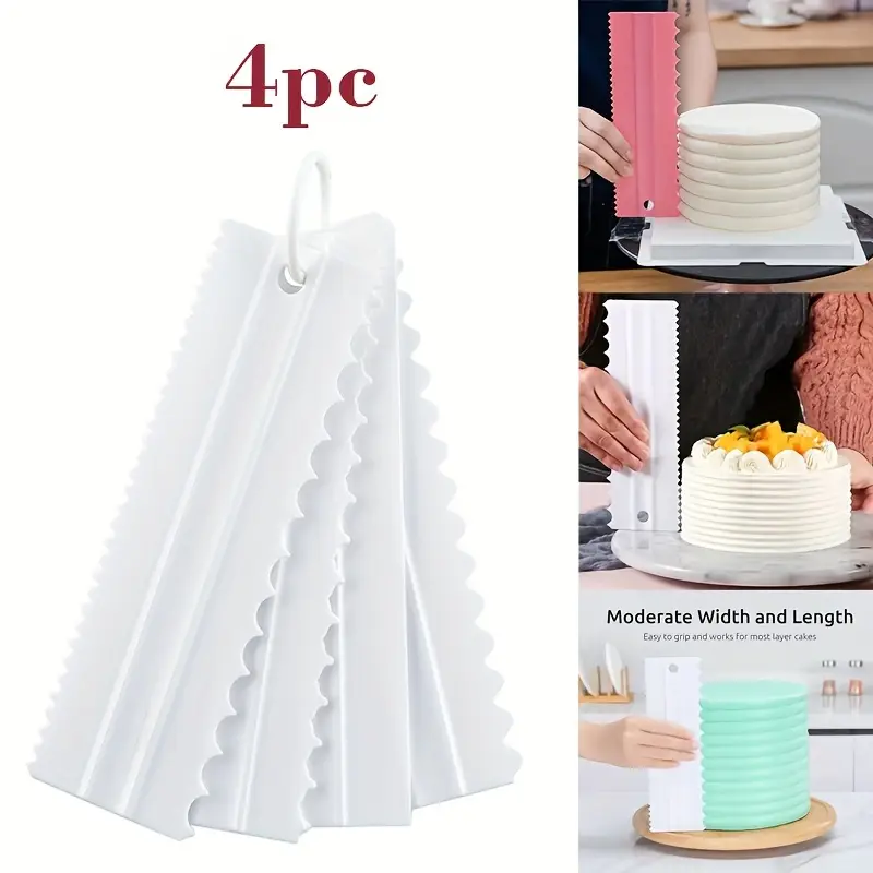 4Pcs Cake Scraper Set - Icing  - Fondant Smoother Set recensie en prijs