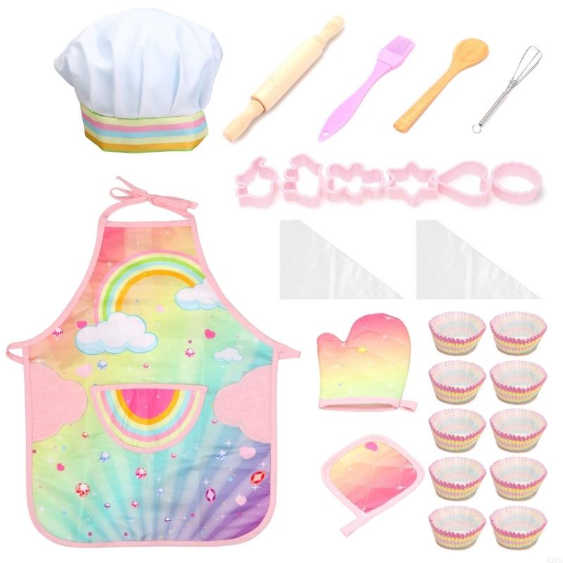 Kids Baking Apron Set With Glo - Baking Kitchen For Kids recensie en prijs