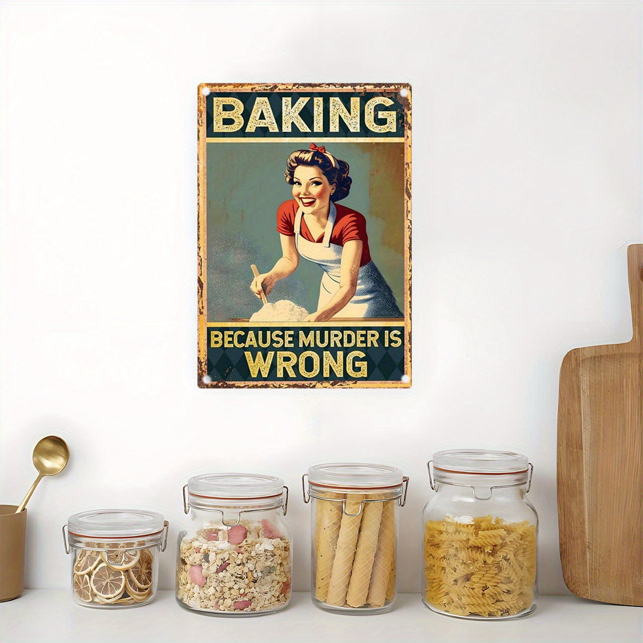 Vintage Funny Baking Quote Met - Kitchen Baking Quotes recensie en prijs