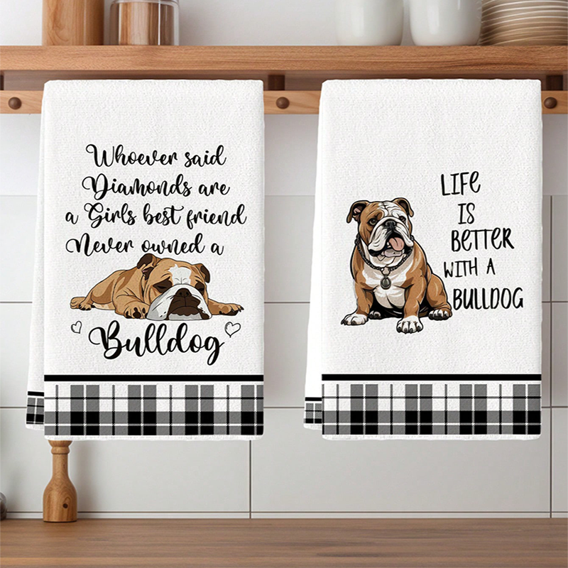 2Pcs, Bulldog Cute Quotes Kitc - Kitchen Baking Quotes recensie en prijs