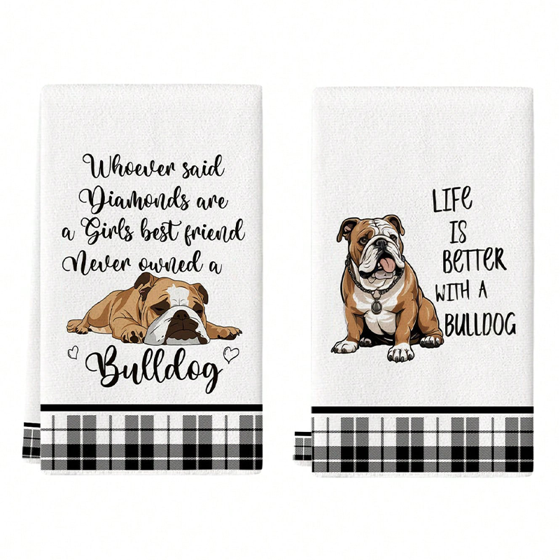 2Pcs, Bulldog Cute Quotes Kitc - Kitchen Baking Quotes recensie en prijs
