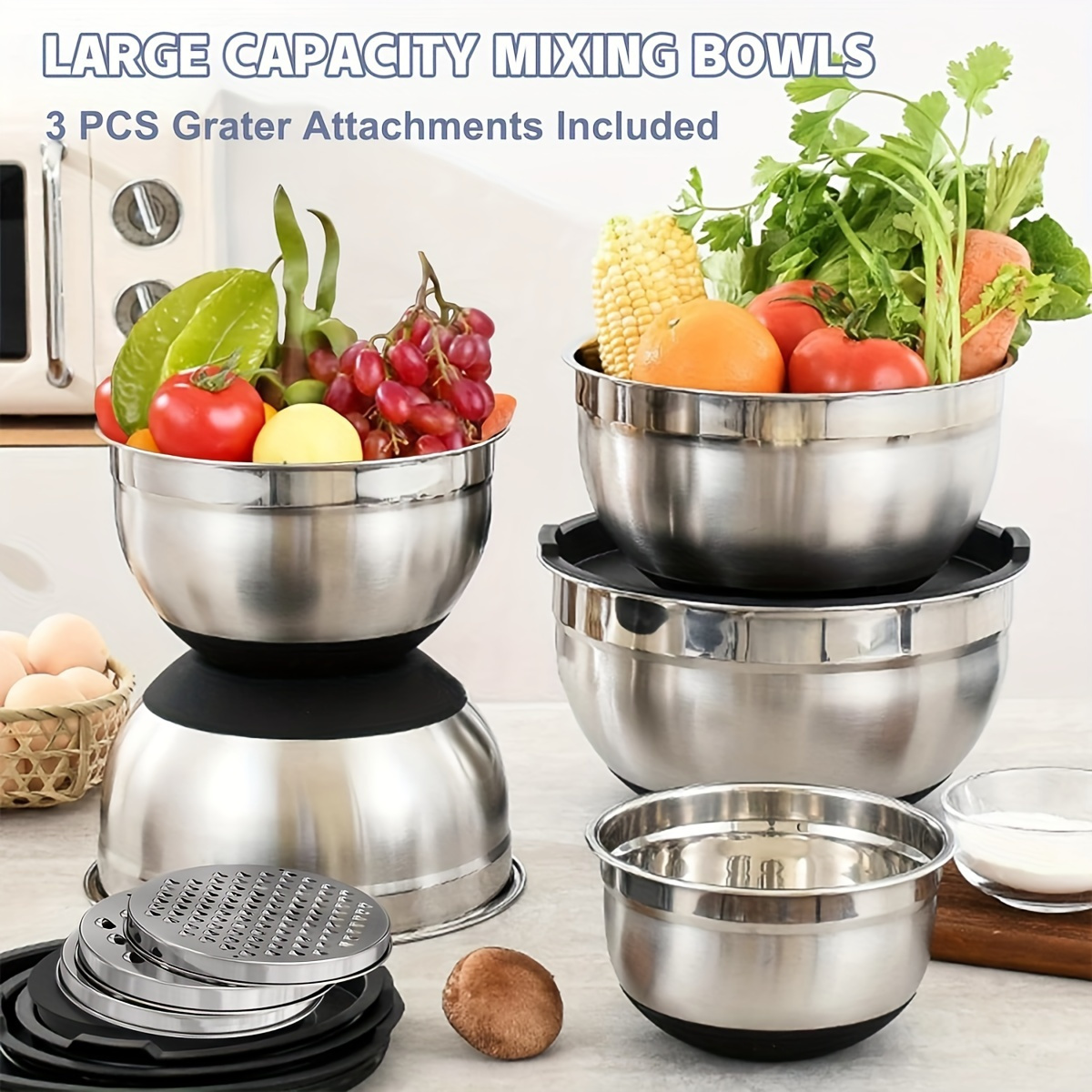 8pcs Mixing Bowls with Airtigh - Stand Mixer Bowl recensie en prijs