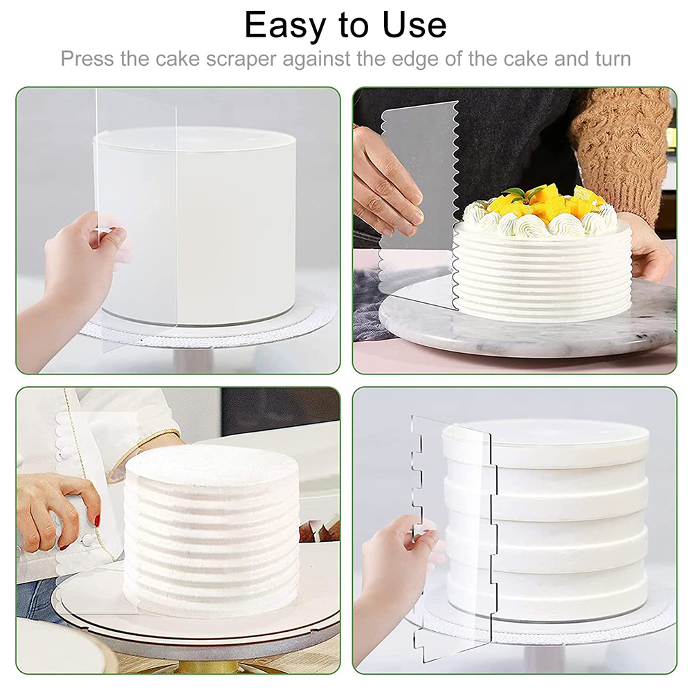 4/6 Pcs Acrylic Cake Decoratin - Fondant Smoother Set recensie en prijs