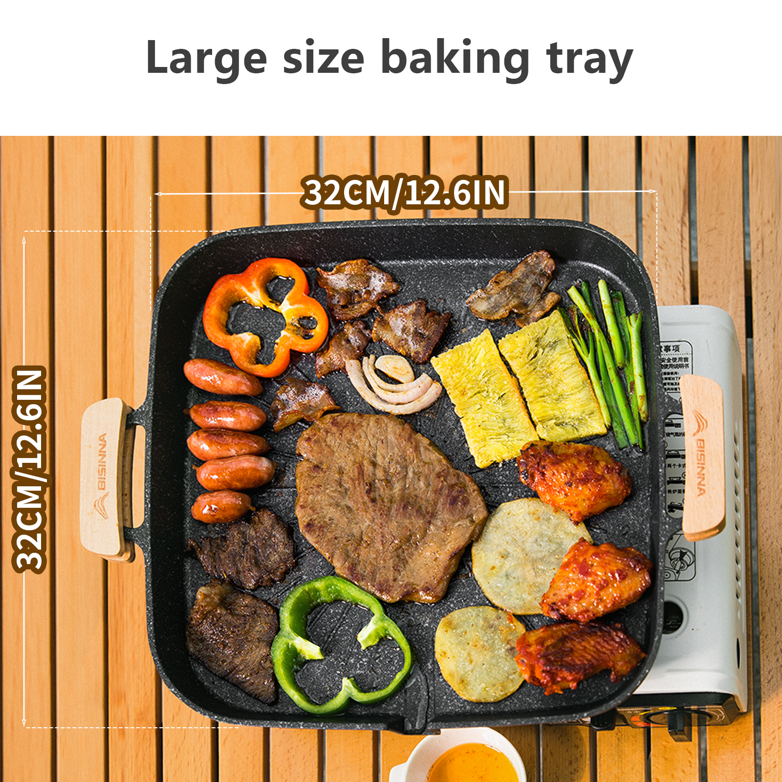 BISINNA Square BBQ Grill Pan N - Kitchen Baking Containers recensie en prijs