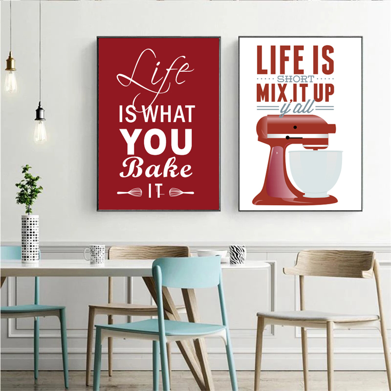 Wall Art Canvas Paintings Nord - Kitchen Baking Quotes recensie en prijs