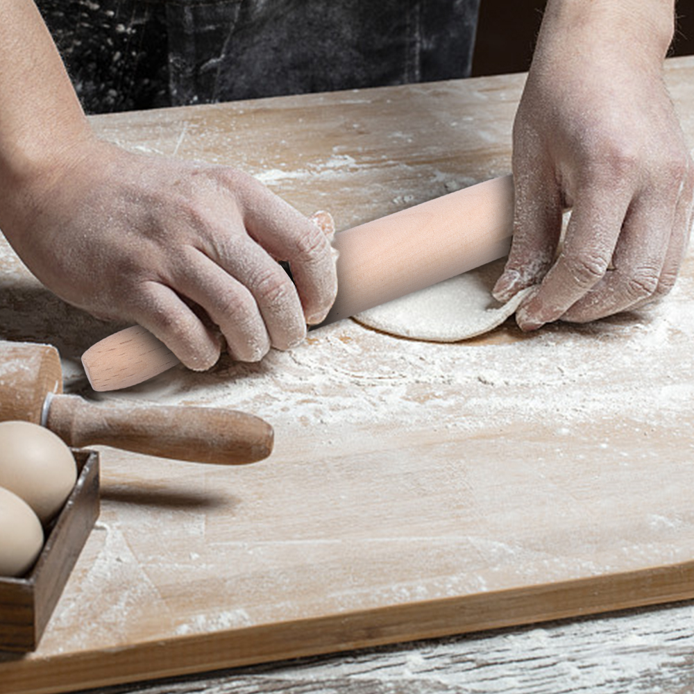 1Pcs Wooden Rolling Pin Househ - Baking Powder Kitchen recensie en prijs
