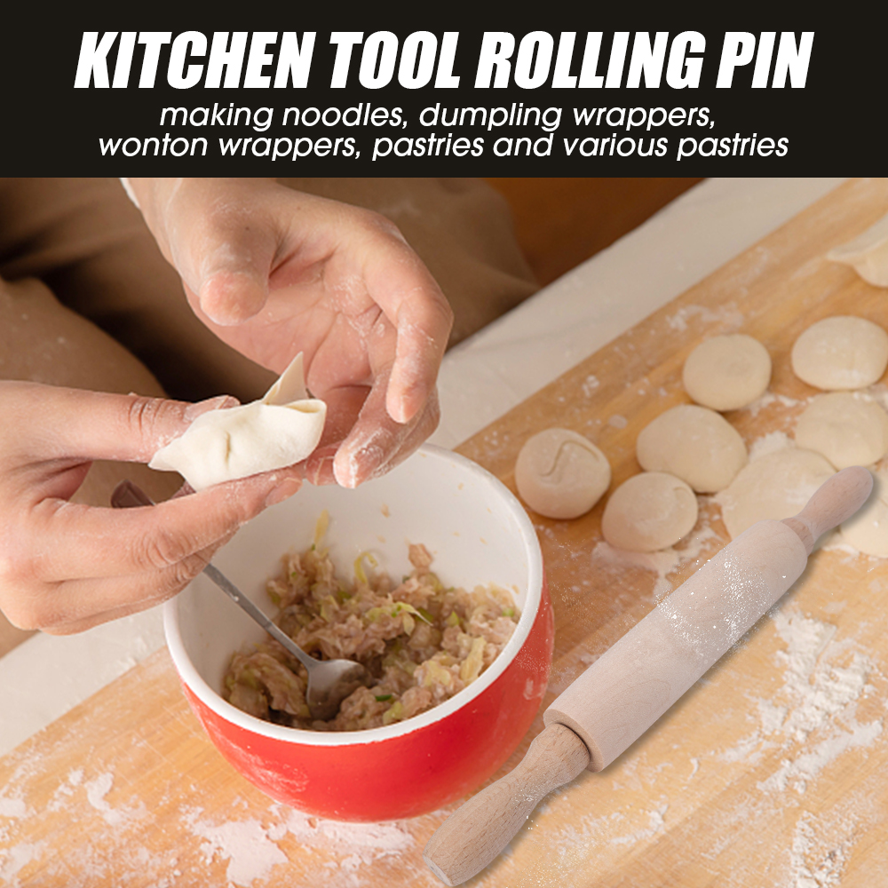 1Pcs Wooden Rolling Pin Househ - Baking Powder Kitchen recensie en prijs