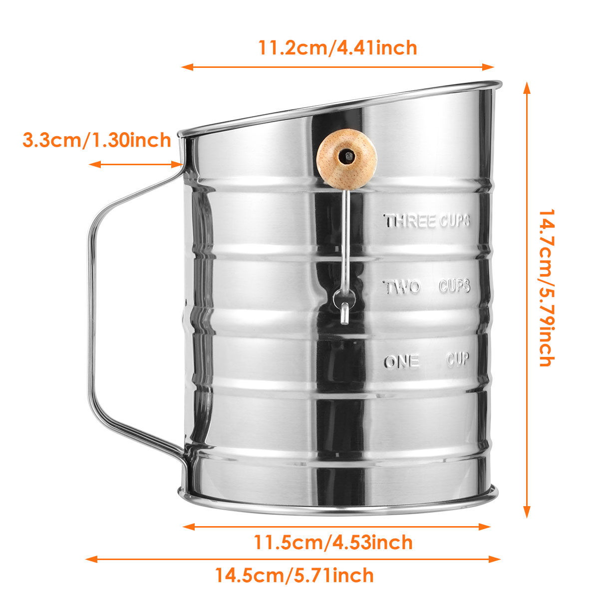 Flour Sifter Stainless Steel F - Baking Powder Kitchen recensie en prijs