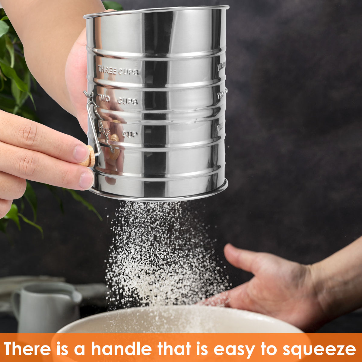 Flour Sifter Stainless Steel F - Baking Powder Kitchen recensie en prijs