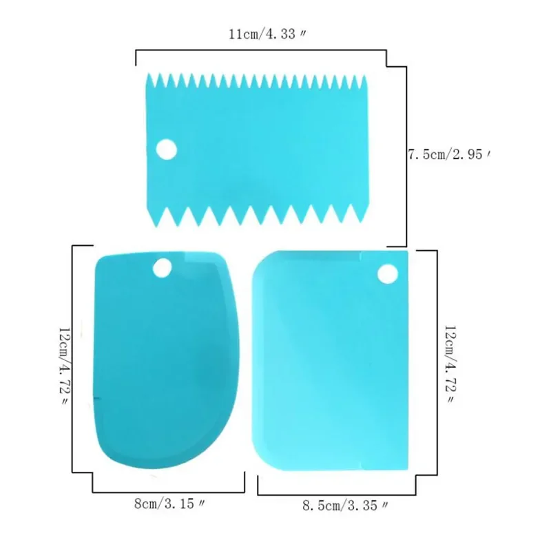 3PCS/Lot Cream Scraper Smoothe - Fondant Smoother Set recensie en prijs