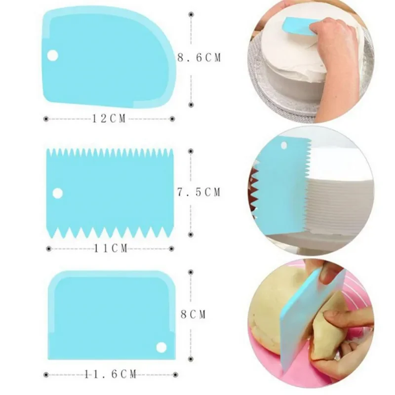3PCS/Lot Cream Scraper Smoothe - Fondant Smoother Set recensie en prijs