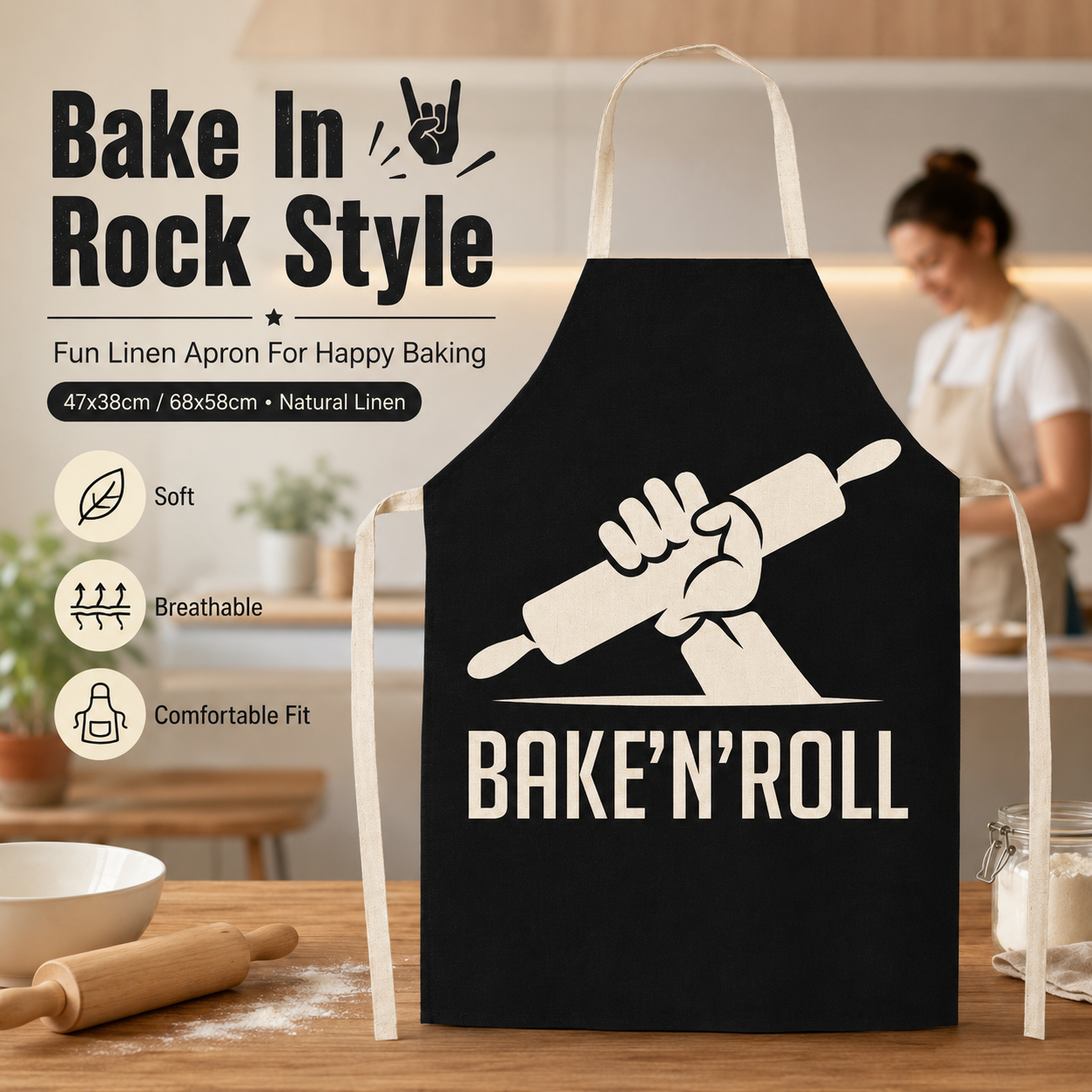 Funny Quote Letter Print Linen - Kitchen Baking Quotes recensie en prijs