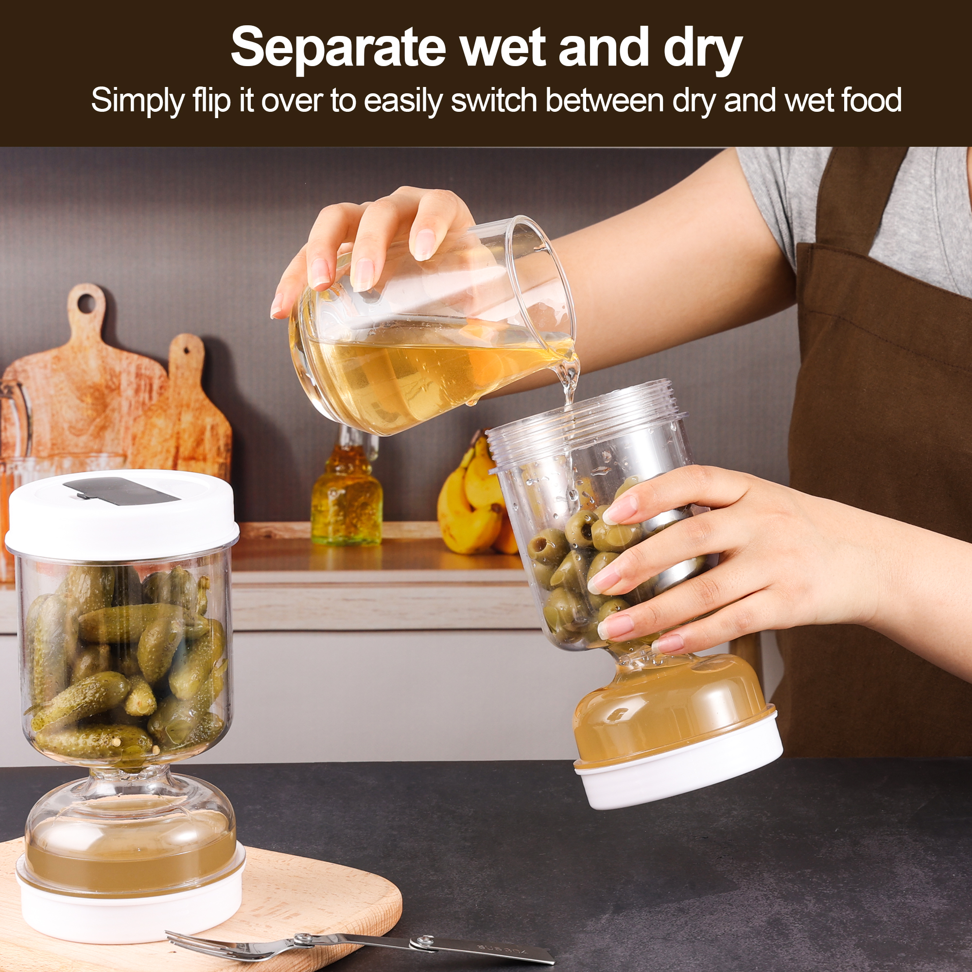 Olive and Pickle Strainer Jar, - Kitchen Bank recensie en prijs