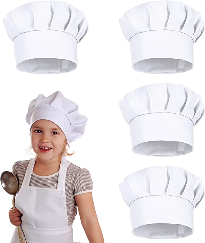 4PCS White Party Cap Hat Costu - Baking Kitchen For Kids recensie en prijs