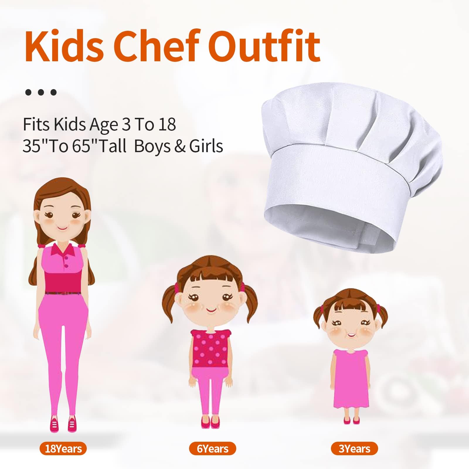 4PCS White Party Cap Hat Costu - Baking Kitchen For Kids recensie en prijs